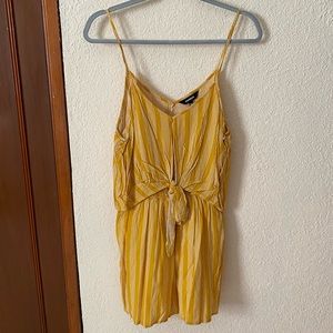 Express Yellow Sleeveless Romper Size S NWOT